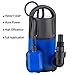 Hosmat 1HP Submersible Pump Portable Sump Pumps Clean Water Pump w/Float Switch for Swimming Pool and Garden Pond Draining (Blue)