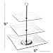 TJB 3 Tier Serving Tray Platters, Appetizer or Dessert Cupcakes And Cake Stand - Centerpiece For Weddings, Tea Party, Holiday Dinners, or Birthday Parties (Square 3 Tier)