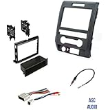 ASC Audio Car Stereo Radio Install Dash Kit, Wire Harness, and Antenna Adapter to Add an Aftermarket Radio for some Ford Vehicles - Vehicles Listed Below