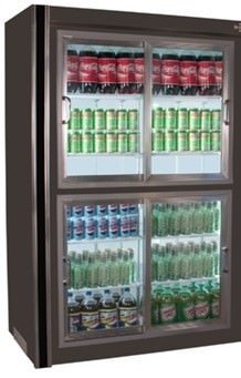 Click Here to See More Images Sliding Glass Door Refrigerator-Remote