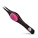 Professional Slant Tip Tweezers – Precision Stainless Steel Tweezers for Eyebrow Shaping, Ingrown Hair & Facial Hair Removal for Women and Men – Sharp Tip with Non-Slip Silicone Grip