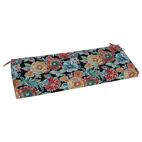 Blazing Needles Outdoor Bench Cushion, 54" x 19", Colsen Noir, 1 Count