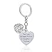 lauhonmin Mother's Day Gift Love Between Mother Daughter Is Forever Double Heart Key Chain Ring for Family Women