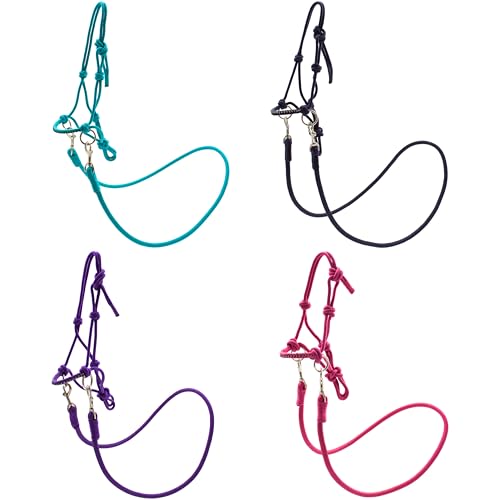 PFIFF 103130 Hobby Horse Little Mustang - Juego de Cabestro con riendas (Ajustable), Color Azul