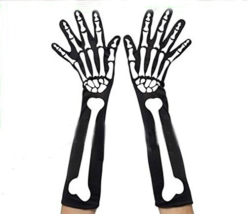 WLC Women Sexy Skeleton Gloves X-ray Bone Halloween Costume
