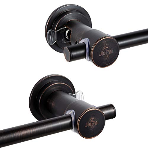 JiePai Suction Cup Towel Bar 24 Inch Oil Rubbed Bronze,Removable Modern
