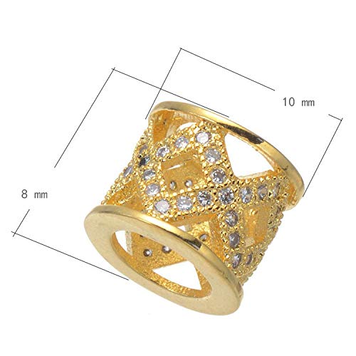 Calvas Gold Color Accessories Handmade Jewelry Cz Pave Micro Bead Zircon Hollow Charm Geometric Color Three States United Popularthe Bead All In High Quality And Low Price Renobeadshop Com