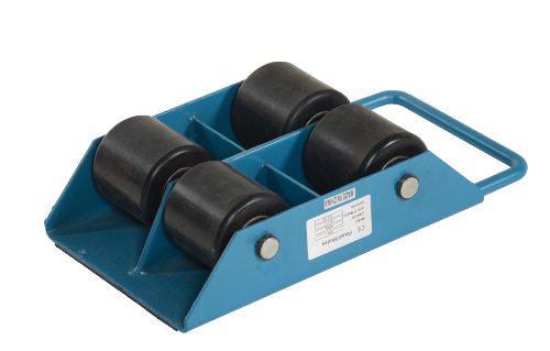 image for Vestil FMS-3 Fixed Machinery Skate with 4 Nylon Roller, Steel, 13