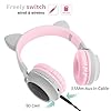 Yurlgst-Kids-HeadphonesCat-Ear-Bluetooth-Headphones-with-Led-Light-SD-Card-Slot-FM-Radio35mm-Audio-JackWirelessWired-Foldable-Kids-On-Ear-Headphones-for-Boys-Girls-AdultsGrey Yurlgst Kids Headphones,Cat Ear Bluetooth Headphones with Led Light, SD Card Slot, FM Radio,3.5mm Audio Jack,Wireless…