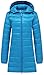 wantdo Women's Packable Puffer Coat Hooded Lightweight Long Winter Coats