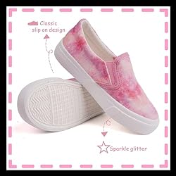 Toandon Toddler Girls Kids Sneakers Loafer Shoes