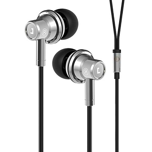 Jayfi JEB-101 Ear Buds, Metal Earphones,in-Ear Headphones, Extra Bass Isolating Wired Earbuds with Microphone