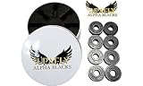 SupaFly Alpha Aggressive Skateboard LongBoard Roller Skate Bearings ­ Set of 8 - with Bonus Metal Carrying Case