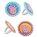 Bakery Crafts - Peppa Pig 24 Cupcake Topper Rings, 1.5