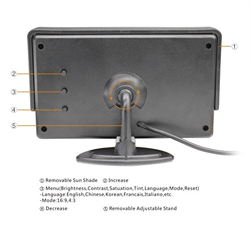 4.3 Inch Color TFT LCD Color Car Rear View Display Screen Monitor Auto Parking Rearview Reverse Backup Monitor