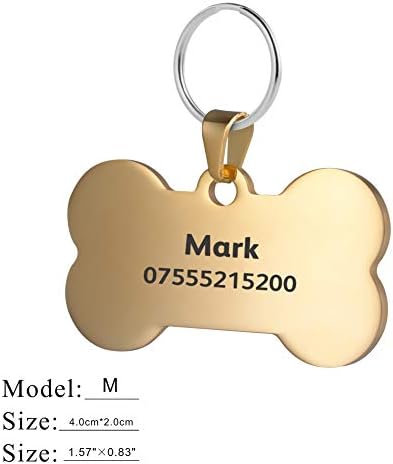 KSZ Etiquetas de identificación para Mascotas de Acero ...