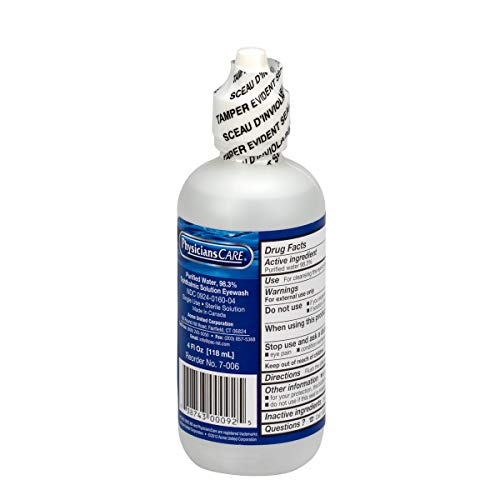 Eyewash Bottle, Screw Cap, 4 oz. | Eye Wash Solution, 4 Ounce Bottle - Thumbnail 2