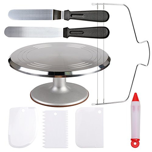 Cake decorating supplies aluminium alloy revolving cake…