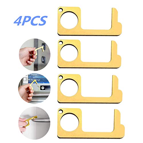 Hygiene Hand Brass Clean Key, NoTouch Door Opener Portable Stick for
