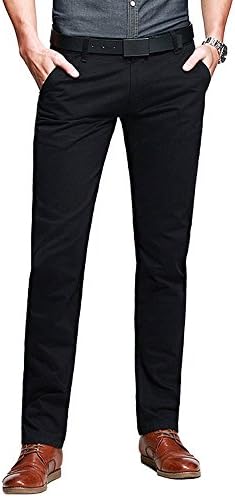 Phorecys Men's Slim Tapered Flat Front Casual Pants