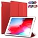iPad Mini 5 case, ROARTZ Red Slim Fit Smart Rubber Coated Folio Case Hard Cover Light-Weight Wake/Sleep for Apple iPad Mini 5th Generation 2019 Model A2133 A2124 A2126 7.9-inch Display
