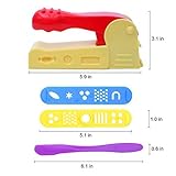 LoveS Set of 36pcs Smart Dough Tools Kit with Capital Letters and Extruder Machine, Assorted Color