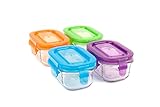 Wean Green Wean Tubs Glass Food Containers, Garden Pack (Grape, Blueberry, Carrot, Pea)