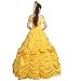 Ainiel Women's Cosplay Costume Princess Dress Yellow Satin (M, Style 1)
