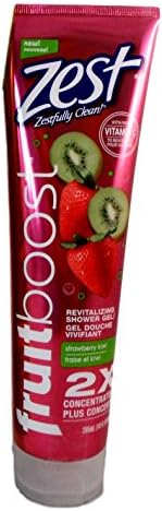 NEW Zest Zestfully Clean! Fruitboost Revitalizing Shower Gel 10 Fl. Oz. Strawberry Kiwi with Vitamin C …