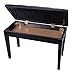 AW Piano Bench Stool Dual Leather Padded Keyboard Organ Duet Chair Seat Double Throne Storage Capacity 400 lbs 29.3x13.3x19
