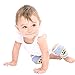 Ah Goo Baby Kneekers Baby Knee Pads for Crawling, Unisex, Paws Periwinkle Pattern, for Chunky Legs