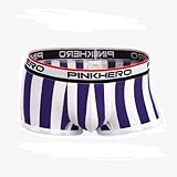Pink Hero Men's Cotton Skinny Striate Boxer Briefs