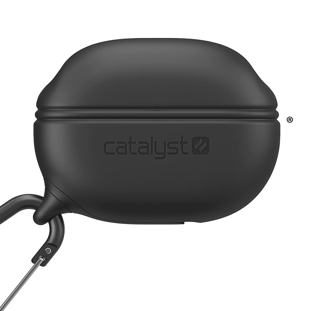Catalyst Waterproof Protective Cover for Beats Studio Buds/Studio Buds+, Beats Studio Buds Plus Case, with Premium Carabiner, one-Piece Curved Design fits Perfectly Both Models, Won't pop Out (Black)