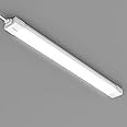 Plug & Play Linkable Waterproof LED Tube Light - 2FT, 18W, 5000K with Switch Cord, Easy Ceiling/Wall Installation for Garage, Under Cabinet, Shop Light