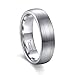 Greenpod 6mm Tungsten Carbide Wedding Band Promise Rings Domed Round Brushed Comfort Fit Size 10