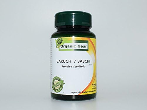 Organic Gear Bakuchi Babchi Tablets Psoralea Corylifolia Vitiligo Care Ayurveda Natural Active Herbs 100% Safe No Side Effect Herbal [120 Tablets] SKU#3900-BX (Buy1 (No Free))