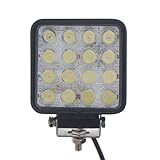 TMH 48w Square Shape 60 Degree LED Work Light Flood Lamp Driving Light, Jeep, Off-road, 4wd, 4x4, Utv, Sand Rail, Atv, Suv, Motorbike, Motorcycle, Bike, Dirt Bike, Bus, Trailer, Truck, Train, Mining Truck, Excavator, Bulldozer, Crane, Road Roller, Fork Lift, Fire Engine, Police & Rescue Vehicle, Military Vehicle, Camping, Courtyard Lamp, Fishing, Boat, Yacht, Road Lamp, Tractor, Golf, Street Light, Fog Lamp, Day Light, Marine Deck