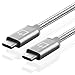 USB C to USB-C Cable, CablePlux USB Type C to Type-C 3.1 Gen1 (6.6 ft Gray) Braided Cord with Power Delivery & Fast Charge for Galaxy Note 9 & S9, Google Pixel 3 XL, Huawei P20 Pro, LG V40, LG G7
