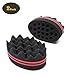AIR TREE Big Holes Barber Hair Brush Sponge Two Side Hair Sponge Brush Magic Barber Brush Twist Hair For Curls Sponges,Dreadlock,Coils,Afro As Hair Care Tool Suitable For Curly Hair (2PCS)