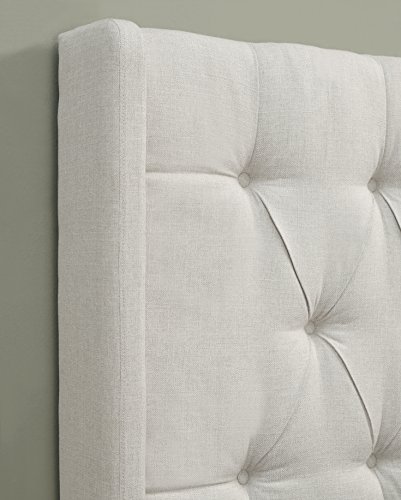 Pulaski DS-D017-270-432 Shelter Button Tufted Upholstered Headboard, Cal King, Linen