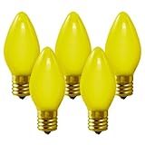 C9 - Opaque Yellow - 7 Watt - Intermediate Base - Christmas Lights - 25 Pack