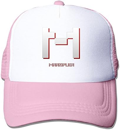 SAXON13 For Men Women Baseball-caps Mesh Back White And Red Markiplierlogo Cap Hats Pink