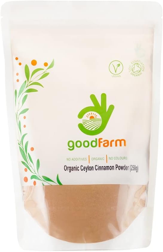 GoodFarm Organic Ceylon Cinnamon Powder 250g - Certified Organic | True Ceylon variety | Superior aroma & taste