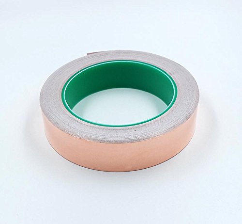 2pcs HobbyUnlimited Copper Foil Tape with Conductive Adhesive (1inch X 27yards) - Slug Repellent, EMI Shielding, Stained Glass, Paper Circuits, Electrical Repairs - Top Quality - Thumbnail 2