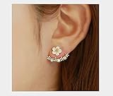 bestwishes2u Little Daisy Flower After Hanging Stud Earrings for Lady Women Girls