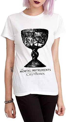 The Mortal Instruments City of Bones Chalice Juniors T-Shirt (S, White)