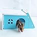 Wooden Hamster House,Hideout Hut Exercise Natural Funny Nest Toy(Pack of 2) (Blue)
