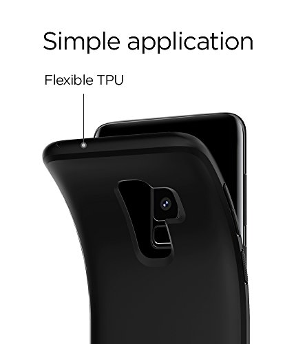 Spigen® [Liquid Crystal Funda Galaxy S9 Plus con Protección TPU Flexible y Ligero - Negro Mate - Imagen 5