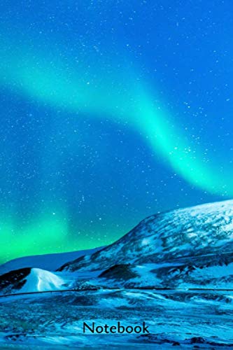 Notebook: (Lined journal, diary) 6"x9" - Aurora Borealis cover art - 121 pages