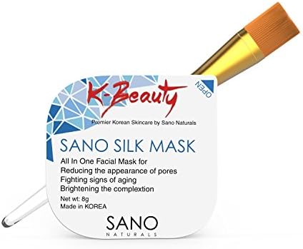 Korean Face Mask - Korean Skin Care - Sano Silk Mask - All In One Pore Minimizer Anti Aging Facial Mask is the Best of K Beauty